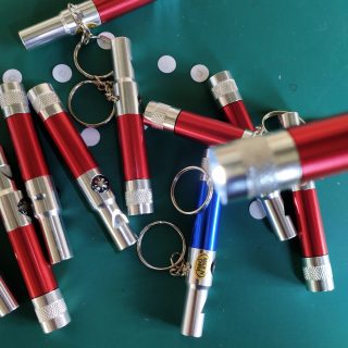 emergency outdoor use tool kit pocket light multi-function 3in1 led flashlight light compass whistle keychain - Image 4
