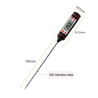 New Electronic Barbecue Thermometer Milk Thermometer Round Plastic BBQ Kitchen Thermometer - Image 3