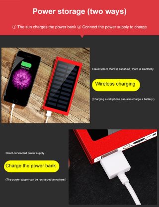 Top Aluminum Alloy 6 Colors Dual USB Mini Flashlight with Power Bank 20000mAh Slim Powerbank 20000 Small Powerbanks Solar Panel - Image 4