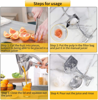 Manual Citrus Juicer Hand Orange Squeezer Lemon Fruit Juicer Press Machine Stainless Potato Masher and Ricer Manual Juicer - Image 5