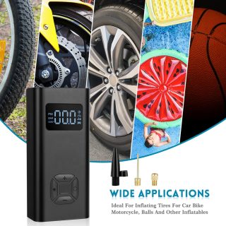 Best Sellers In Wheel Tire Digital Large LCD Screen with LED Light 6500mAh 150PSI Power Bank Electric Portable Air Pump for Car - Image 5