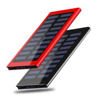 Top Aluminum Alloy 6 Colors Dual USB Mini Flashlight with Power Bank 20000mAh Slim Powerbank 20000 Small Powerbanks Solar Panel - Image 6