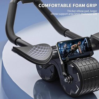 CHENGMO SPORTS Factory Direct Top Quality Ab Wheel Roller Automatic Rebound Elbow Support Abdominal Wheel with Knee Mat and Time