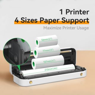 PeriPage wireless Bluetooth mini A4 Portable Inkless Thermal Printer for Document Photo Printing Gifts with Paper - Image 3