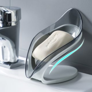 Eco Friendly Household Leaf Shape Plastic Drain Soap Box Bathroom Shower Draining Soap Dishes - Image 5