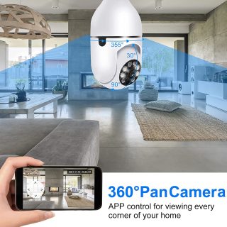 Factory Sale Night Vision New HD 360 Wifi 1080P CCTV Camera Light Bulb Security Surveillance Wifi IP PTZ Camera - Image 4