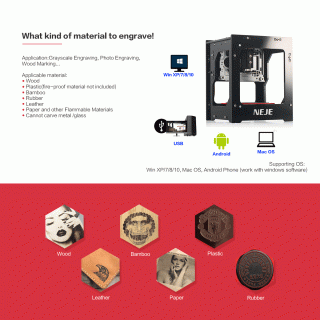 diy mini handheld desktop laser printing photo marking printer NEJE mini laser engraver - Image 3