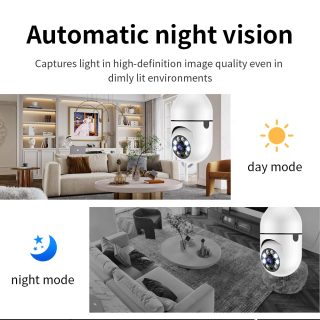 Factory Sale Night Vision New HD 360 Wifi 1080P CCTV Camera Light Bulb Security Surveillance Wifi IP PTZ Camera - Image 3