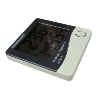 LCD Electronic Temperature Indoor Digital Thermometer Hygrometer Temperature Humidity Clock - Image 3