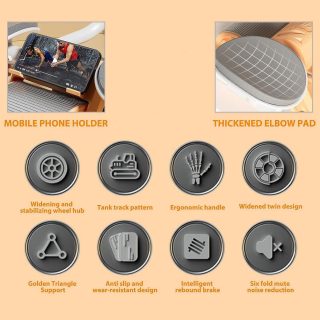 CHENGMO SPORTS Factory Direct Top Quality Ab Wheel Roller Automatic Rebound Elbow Support Abdominal Wheel with Knee Mat and Time - Image 4