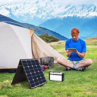 50W 18V Portable Solar Panel Foldable Solar Charger 5V USB 18V DC Output Flexible Solar Panel - Image 5