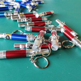 emergency outdoor use tool kit pocket light multi-function 3in1 led flashlight light compass whistle keychain - Image 2