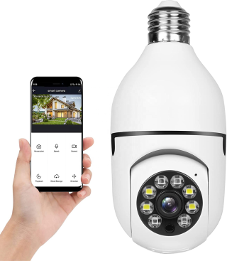 Factory Sale Night Vision New HD 360 Wifi 1080P CCTV Camera Light Bulb Security Surveillance Wifi IP PTZ Camera - Image 6