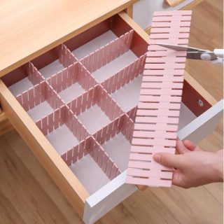 40pcs DIY Clothes Storage Organizer Separator Adjustable Drawer Dividers for Socks/ Underwear/ Makeup/ Kitchen/ Dresser - Image 2