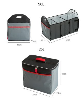 Car Trunk Cargo Oxford Fabric Collapsible Foldable Bag Organizer Cooler Storage Box - Image 5