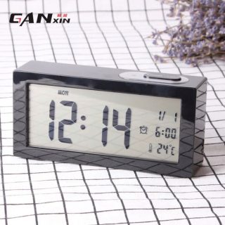 Ganxin Multifunction Azan Alarm Clock High Quality Modern Table Clock Battery Powered Digital Alarm Clock LCD Electronic Square