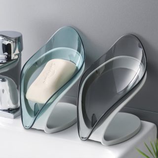 Eco Friendly Household Leaf Shape Plastic Drain Soap Box Bathroom Shower Draining Soap Dishes - Image 6