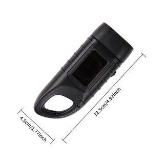 Hot selling portable outdoor multi-function solar charging led emergency hand cranked power flashlight