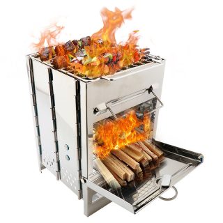 Modern design wood burning stoves Portable Hiking Fishing Backpacking Guide Gear Outdoor BBQ Wood Burning Camping Tent Stove - Image 2