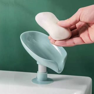 Leaf Shape Decorative Drainage Soap Holder,Vertical Shower Bathroom Kitchen Drain Soap Box,Self Draining Soap Dish Drop Shipping