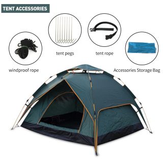 Instant pop-up tent Family camping 4-5people Double layer can be three uses Waterproof for outdoor Hiking Mountaineering - Image 6