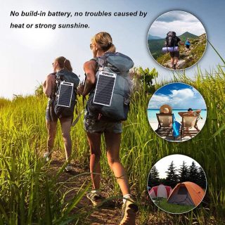 5V High Power USB Solar Panel Outdoor Waterproof Hike Camping Portable Cells Power Bank Battery Solar Charger for Mobile Phone - Image 5