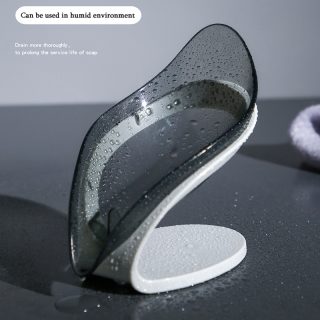 Eco Friendly Household Leaf Shape Plastic Drain Soap Box Bathroom Shower Draining Soap Dishes