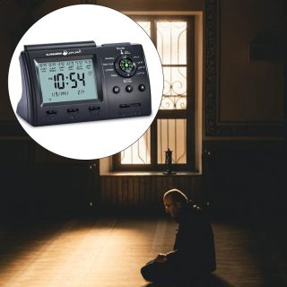 Muslim Azan Table Clock with Adhan Alarm Clock for All Cities Islamic Azan Time for Prayer Clock Qiblah Direction Temp Calendar - Image 4