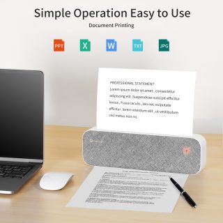 PeriPage wireless Bluetooth mini A4 Portable Inkless Thermal Printer for Document Photo Printing Gifts with Paper