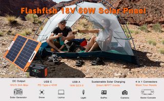 Flashfish Hot Selling Monocrystalline Silicon Solar Panels Foldable 60W Portable Panels Solar for Outdoor - Image 5