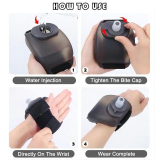 Outdoor Sports Wrist Water Bottle Running Cycling Fitness Portable Silicone Water Cup - Image 3