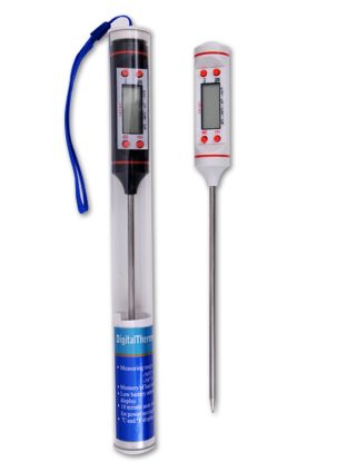 New Electronic Barbecue Thermometer Milk Thermometer Round Plastic BBQ Kitchen Thermometer